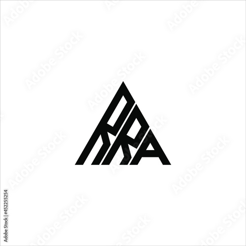 RRA letter logo creative design. RRA unique design
 photo