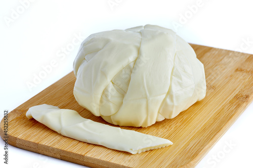 Canvas Print Quesillo o queso Oaxaca, tradicional comida mexicana del estado de Oaxaca México