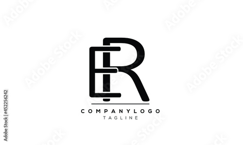 Abstract Letter Initial ER RE Vector Logo Design Template