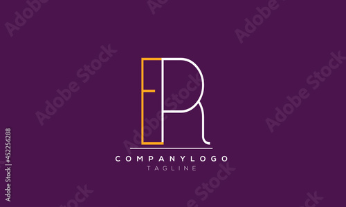 Abstract Letter Initial ER RE Vector Logo Design Template