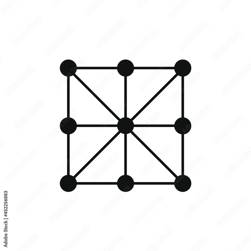 a collection of related lines forms a box with a small circle inside a collection of related lines forms a box with a small circle inside