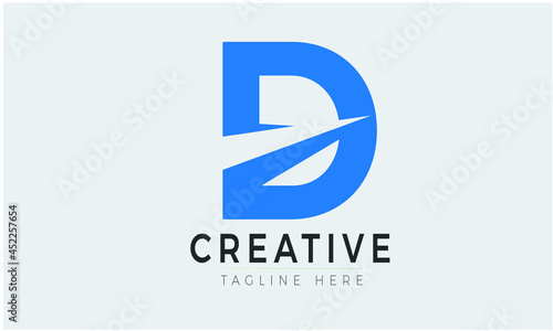 Abstract D letter logo design