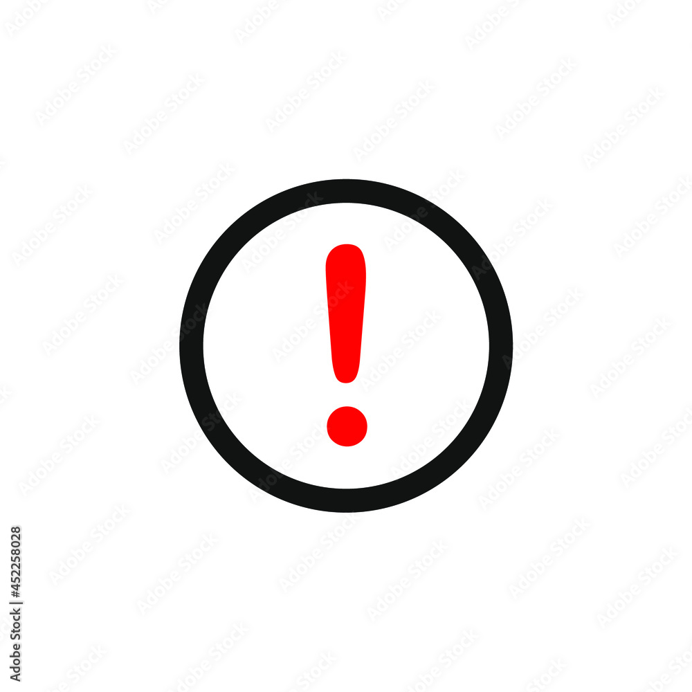 exclamation mark inside a circle exclamation mark inside a circle
