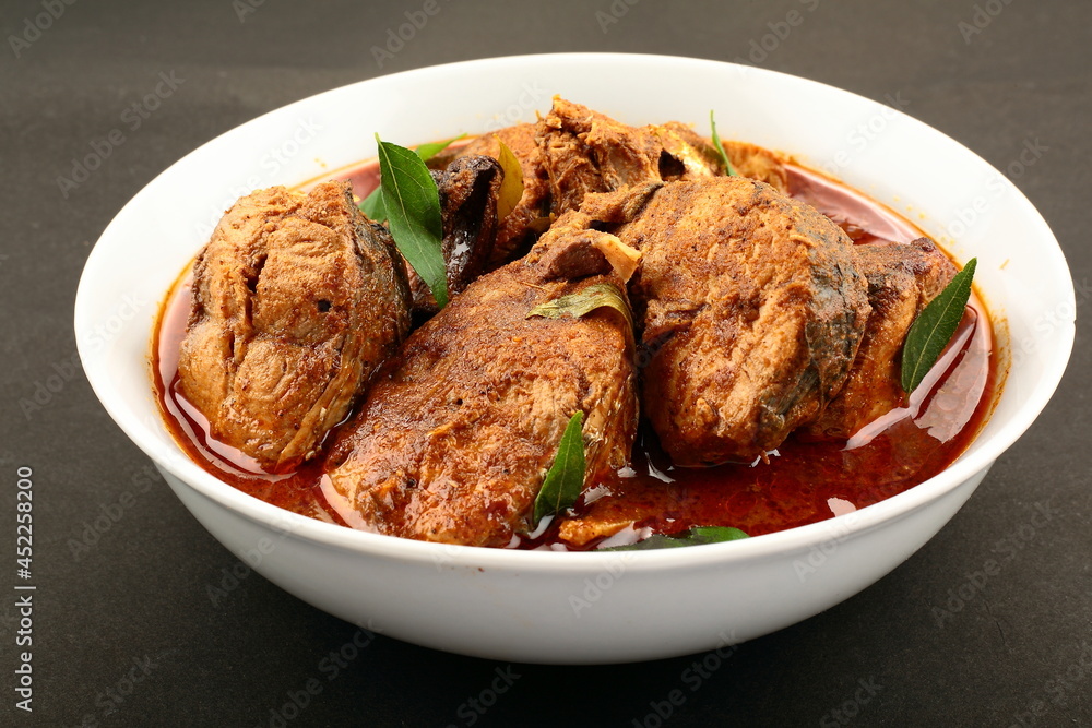 Homemade delicious and spicy red hot butter fish curry, Kerala fish curries recipes. Homemade delicious and spicy red hot butter fish curry, Kerala fish curries recipes.