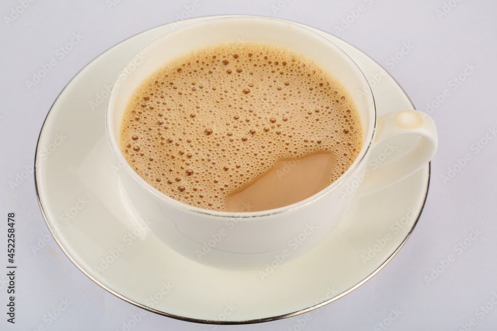 Fototapeta premium Homemade delicious Indian masala chai, spices milk tea.