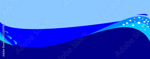 Dark Blue Wave Background