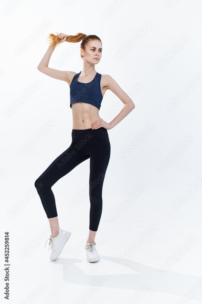 cheerful sports woman workout lifestyle energy posing cheerful sports woman workout lifestyle energy posing
