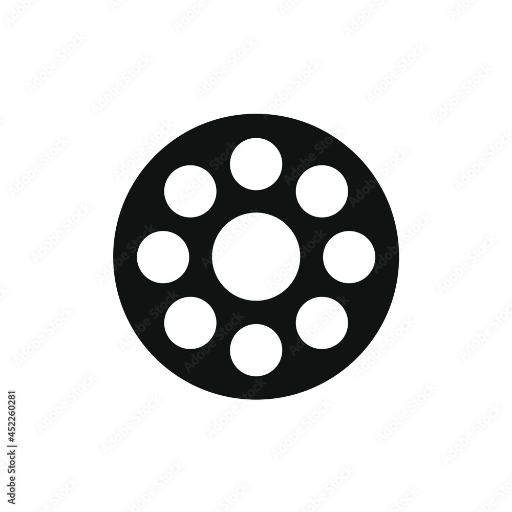 some small circles circle inside the big black circle