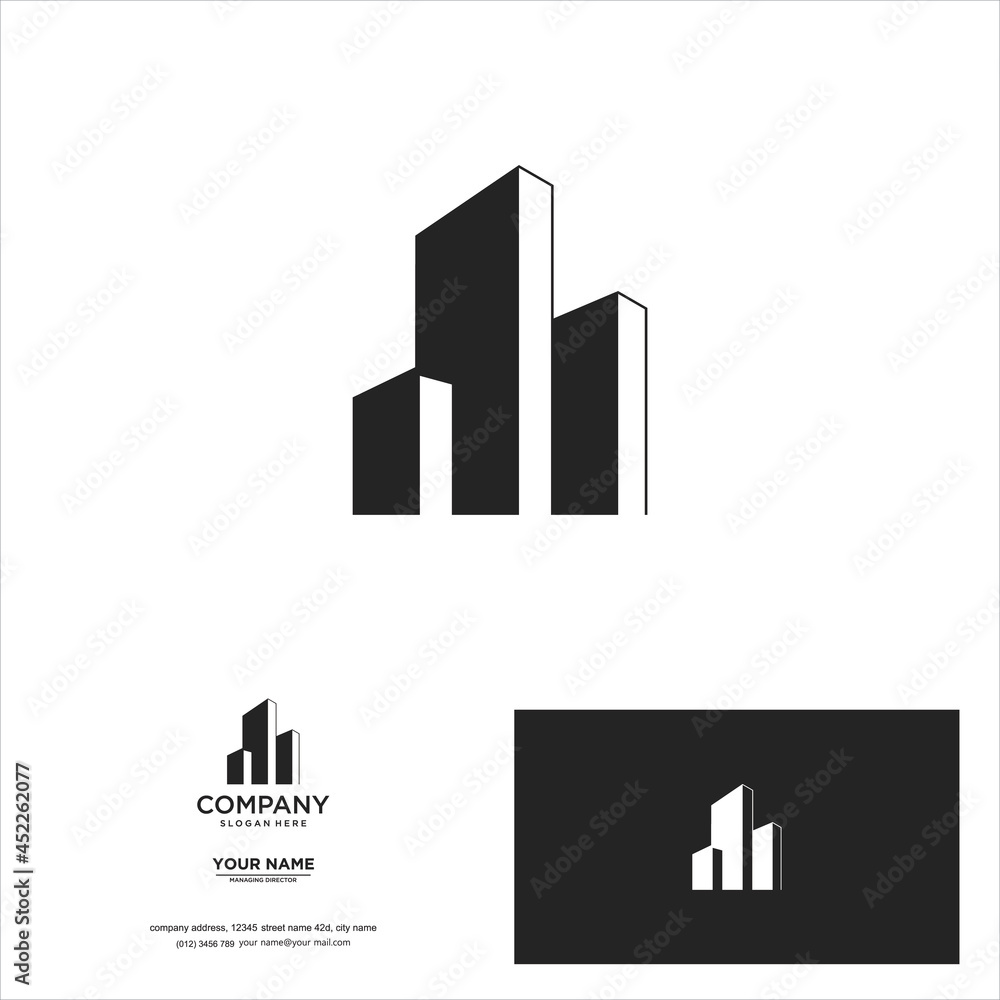 creative simple logo design building creative simple logo design building