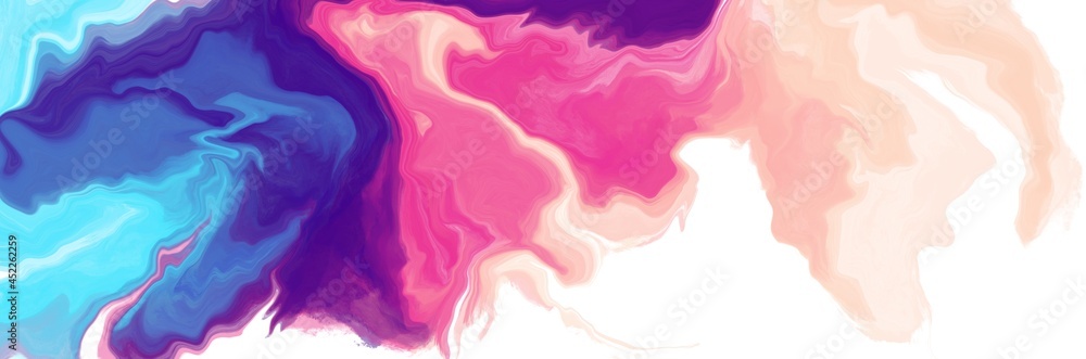 Obraz premium Unique painting art with purple, blue and light brown paint brush for presentation, card background, wall decoration, or t-shirt design