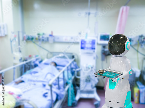 Fototapeta Naklejka Na Ścianę i Meble -  Robotic technology for medical assistants in hospitals