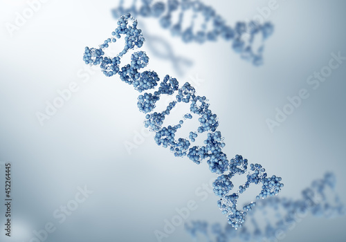 3D rendered DNA sequence