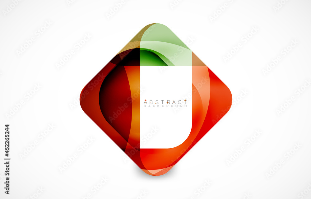 Minimal background. Abstract square shape with round corners created with wavy forms. Vector Illustration For Wallpaper, Banner, Background, Landing Page Minimal background. Abstract square shape with round corners created with wavy forms. Vector Illustration For Wallpaper, Banner, Background, Landing Page