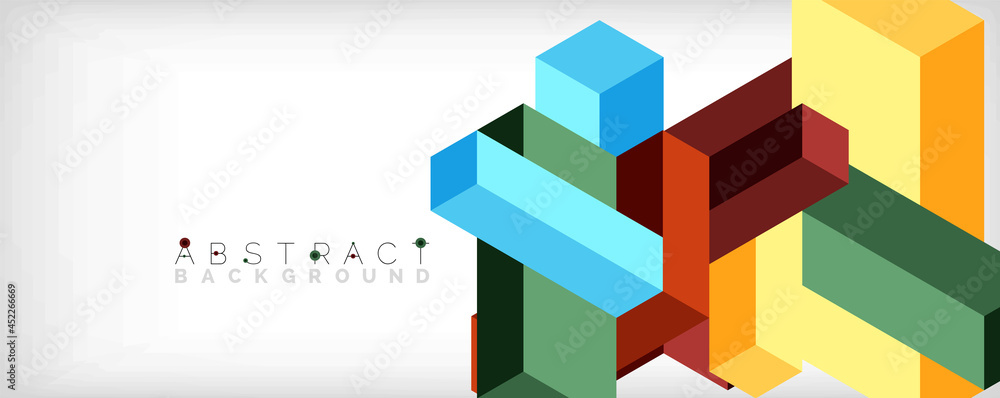 Abstract background. 3d cubes, cubic elements and blocks. Techno or business concept for wallpaper, banner, background, landing page Abstract background. 3d cubes, cubic elements and blocks. Techno or business concept for wallpaper, banner, background, landing page