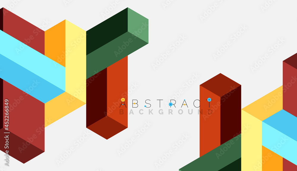 Abstract background. 3d cubes, cubic elements and blocks. Techno or business concept for wallpaper, banner, background, landing page Abstract background. 3d cubes, cubic elements and blocks. Techno or business concept for wallpaper, banner, background, landing page