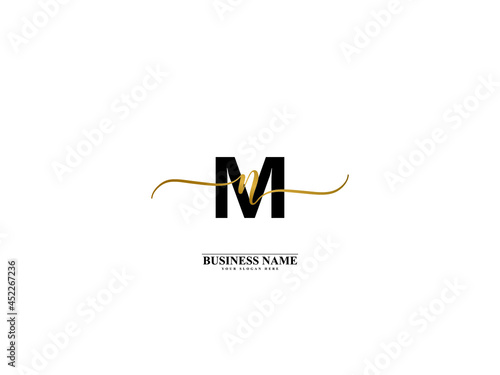 Letter MN Logo, creative mn nm signature logo for wedding, fashion, apparel and clothing brand or any business