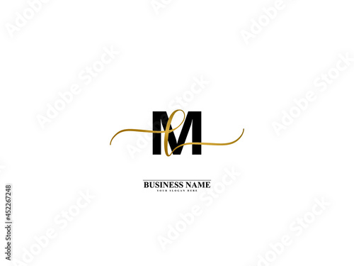 Letter ML Logo, creative ml lm signature logo for wedding, fashion, apparel and clothing brand or any business