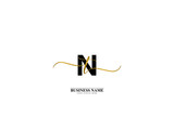 Letter NT Logo, creative nt tn signature logo for wedding, fashion, apparel and clothing brand or any business