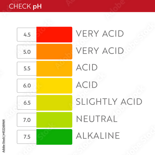 pH Value scale chart. Acid-base balance infographic. Education Poster