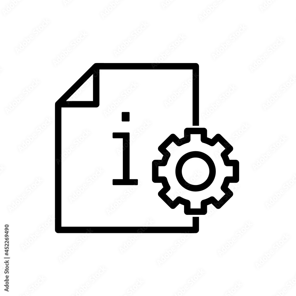 Information icon. Flat pictogram for web. Line stroke. Simple info guide symbol isolated on white background. Outline vector eps10 Information icon. Flat pictogram for web. Line stroke. Simple info guide symbol isolated on white background. Outline vector eps10