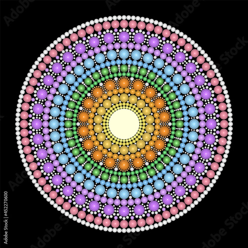 Mandala dot art design  Vecter pattern