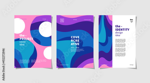 A collection of template design layouts, ready for use for various purposes, as product introduction, marketing, advertising, invitation, stationary or poster. Vector EPS