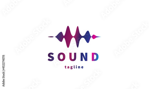 Premium vector logo sound, soundwave, music, dj, modern style