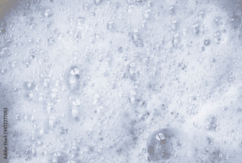 Abstract background soapy white foam and bubbles