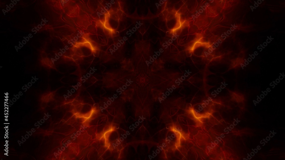 Symmetrical Fire Plasma Energy Background