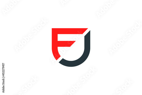 Letter FU Vector Logo Graphic Design Template