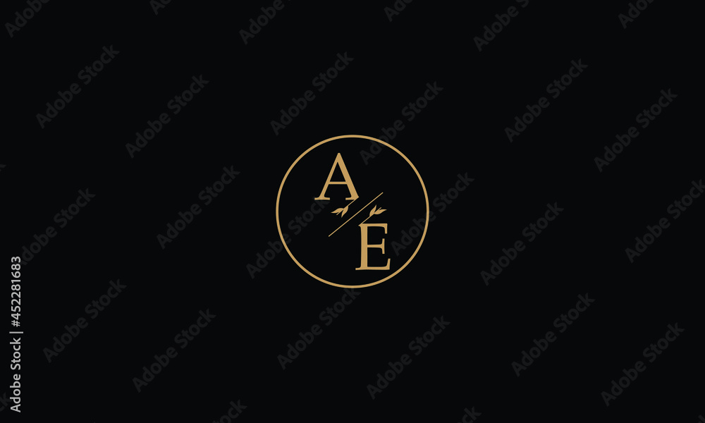 Monogram AE logo letters Monogram AE logo letters