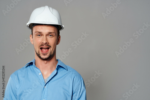 man in construction uniform professional engineer working