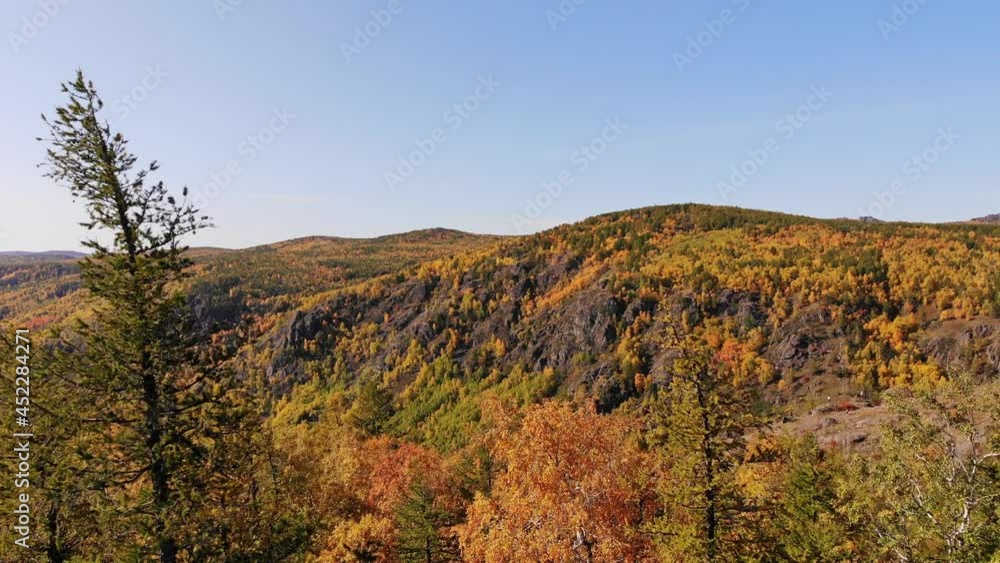 Autumn nature from a height. Aerial view of autumn mountains and forests. Autumn nature from a height. Aerial view of autumn mountains and forests.