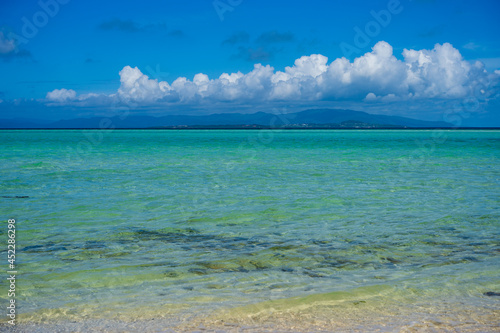 beach with blue sky