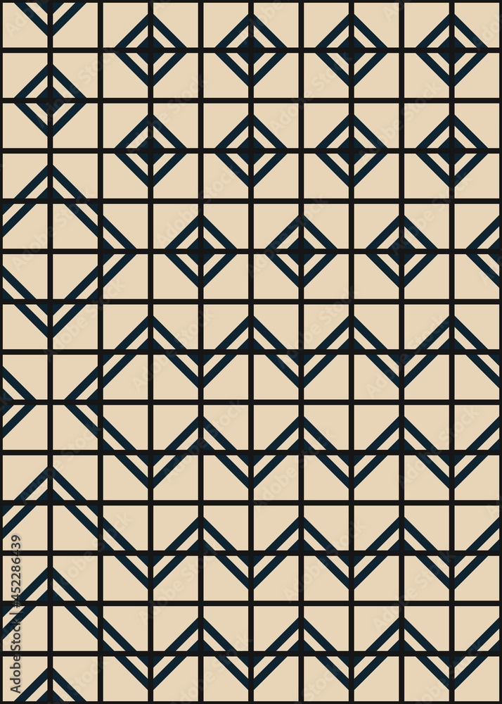 Fototapeta premium Abstract Geometric Pattern generative computational art illustration