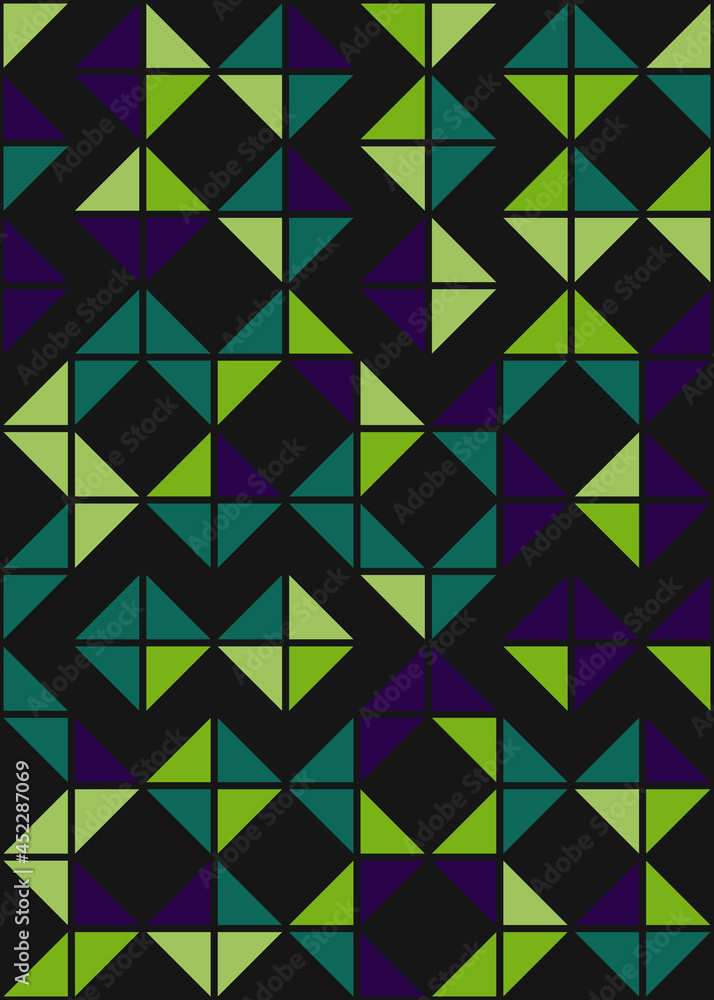 Fototapeta premium Abstract Geometric Pattern generative computational art illustration