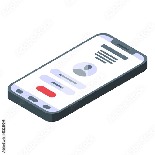 Smartphone incognito icon isometric vector. Phone call. Mobile espionage