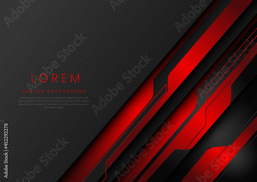 Template corporate banner concept red and black contrast background.