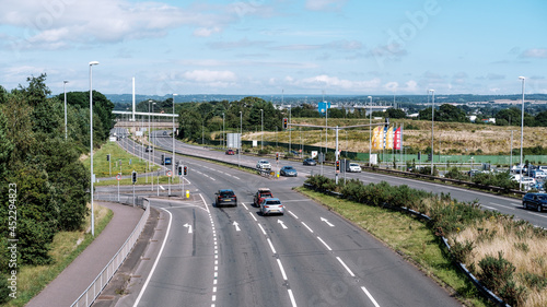 South West Exeter to Plymouth A379 motorway road in Devon, England UK August 14 2021 photo