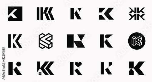 letter K logotype set collection