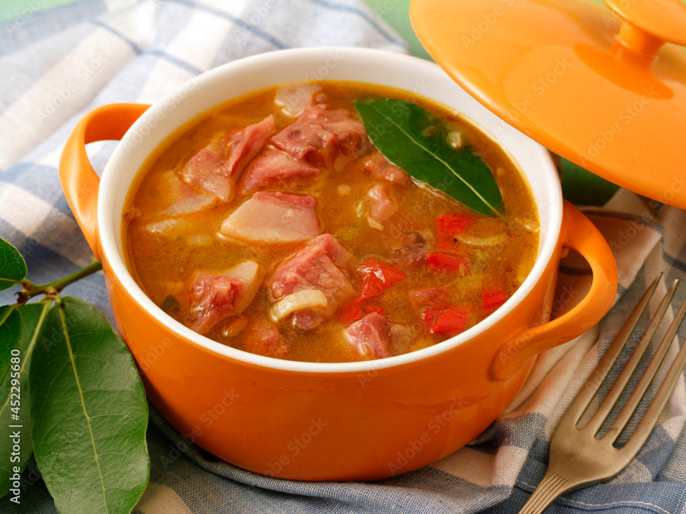 Cap i pota. Traditional catalan dish with cheeks and head of veal. Cap i pota. Traditional catalan dish with cheeks and head of veal.