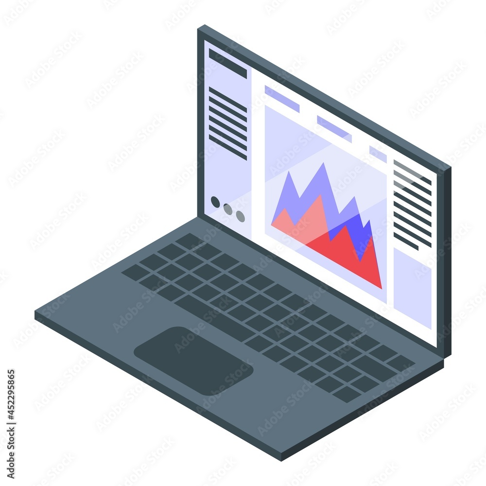 Online money support icon isometric vector. Financial help. Economy investor Online money support icon isometric vector. Financial help. Economy investor