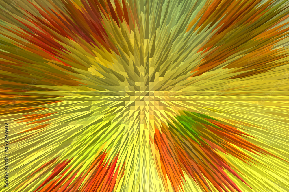 Obraz premium Bright colorful abstract background in yellow, red, green, gray, brown tones