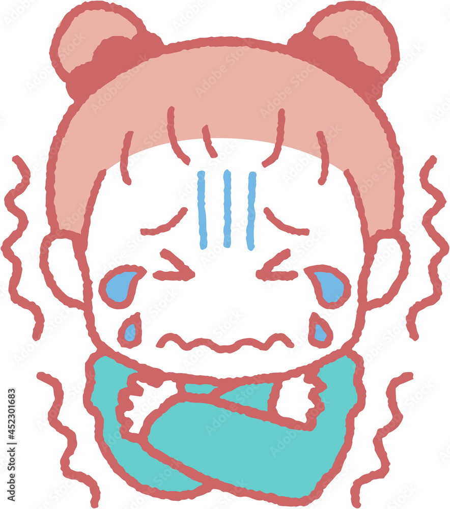 寒さに震える女の子のイラスト Stock ベクター Adobe Stock