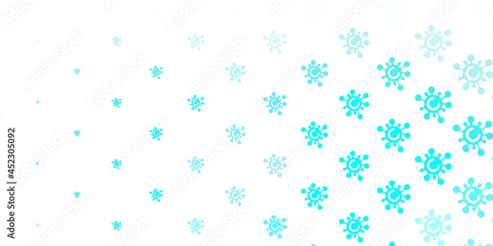 Light Green vector backdrop with virus symbols. Light Green vector backdrop with virus symbols.
