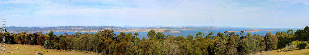 Panorama of Hobart, Tasmania. No people