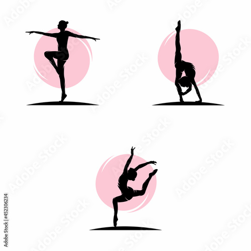 gymnastic logo vector illustration