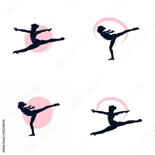 gymnastic logo vector illustration