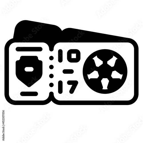 ticket glyph icon