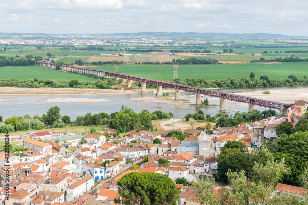 Landscape over the Ribeira de Santarém in Santarém, Portugal